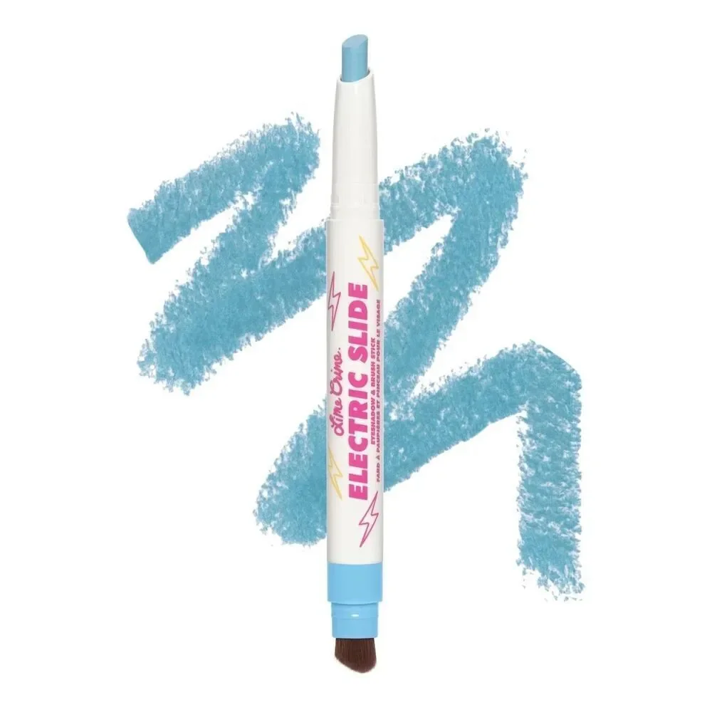 Authentic Lime Crime	Electric Slide Eyeshadow and Brush Stick OMG NEW NIB Blue